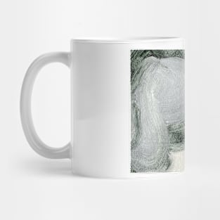 Abstract Oil Painting Linen Greenish Gray 1c15 Mug